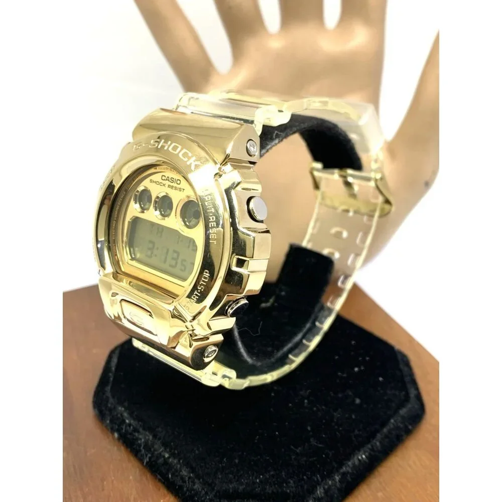 Casio Men's Watch G-Shock GM6900SG Gold Clear Resin Digital 48mm Sport 3230 - Picture 2 of 14